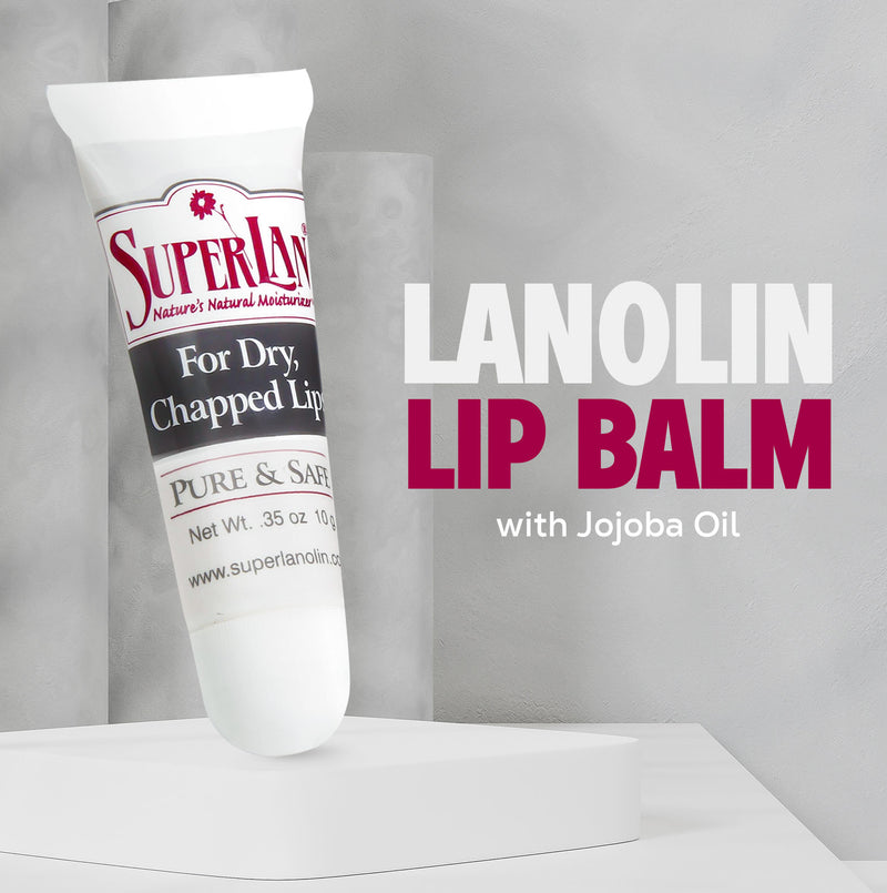 Organic Lanolin Lip Balm For Dry, Cracked, & Chapped Lips
